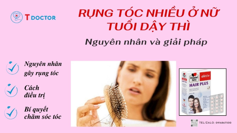 Rụng tóc nhiều ở nữ tuổi dậy thì: Nguyên nhân và giải pháp Rụng tóc nhiều ở nữ tuổi dậy thì: Nguyên nhân và giải pháp