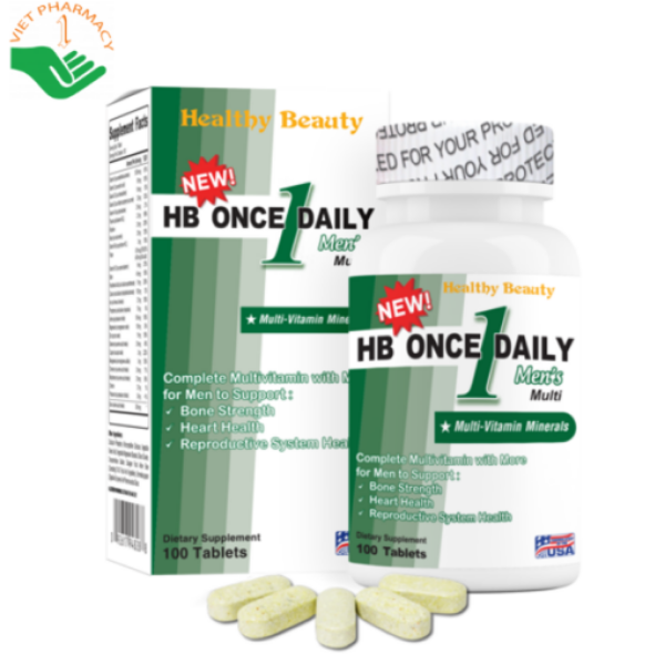 Healthy Beauty HB Once Daily Men’s Multi 100 Viên – Bổ Sung Vitamin Và Khoáng Chất Cho Nam Giới