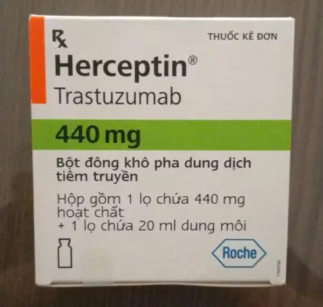 Bột pha tiêm Herceptin 440mg điều trị ung thư vú (1 lọ bột + 1 lọ dung môi 20ml)